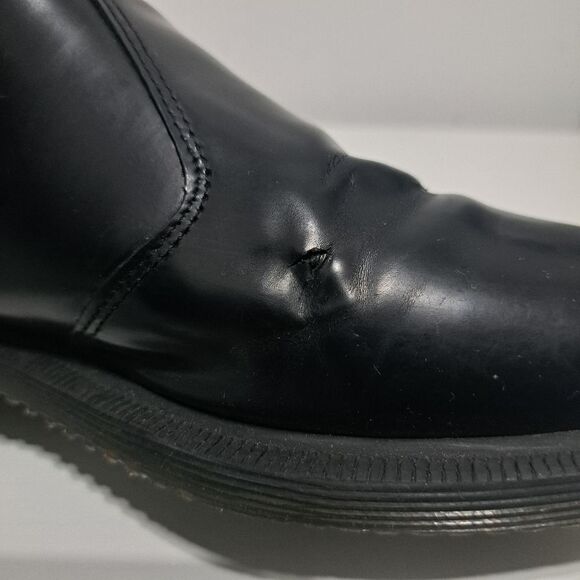 Dr. Martens Flora Smooth Chelsea Y2K Goth Boots Size 9 Black - Picture 7 of 16